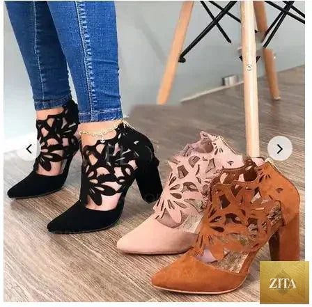 Women's thick-heeled high-heeled sandals from Trendy Attic Store01, featuring stylish design and comfortable footwear.
