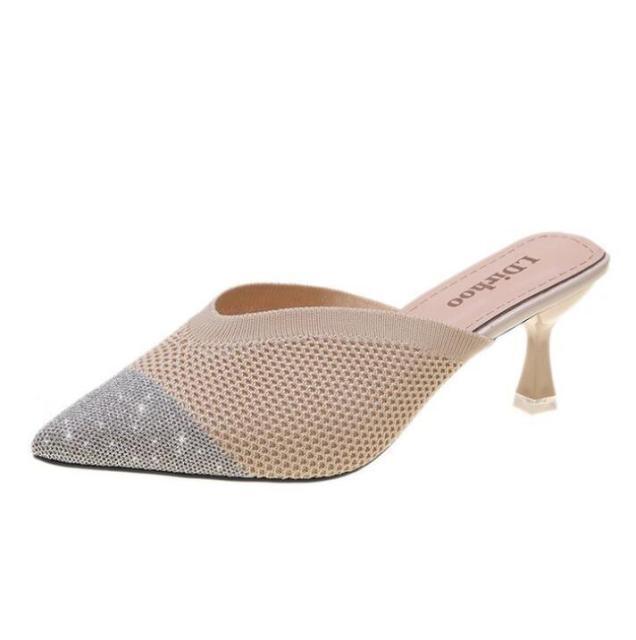 Stevvex Queen Fashion PU sandals for women featuring transparent pointed toe high heels, suitable for parties and outdoor dress occasions.