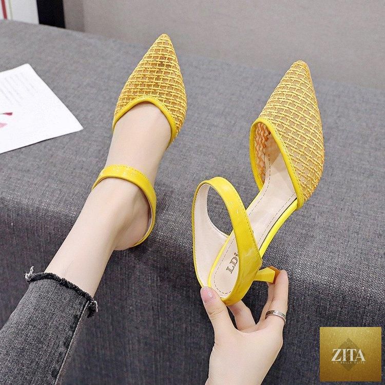 Stevvex Queen Fashion PU sandals for women with transparent pointed toes, high heels, and a stylish outdoor party design.