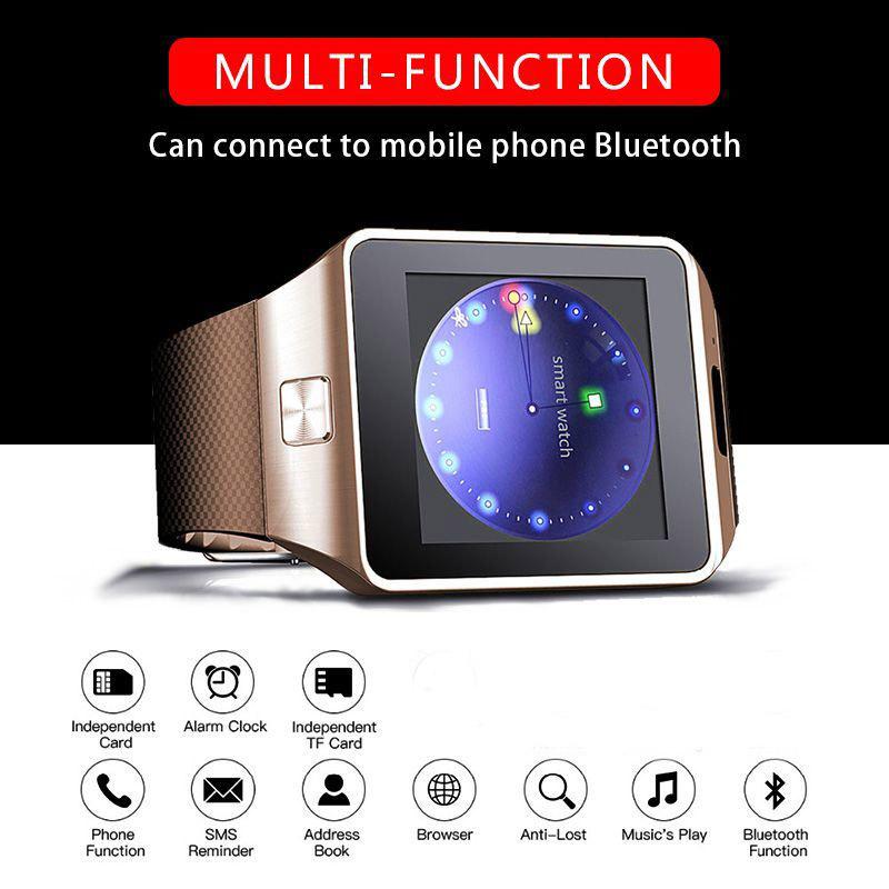 Bluetooth android smart watch with Camera Clock SIM TF Slot smartwatch Jade