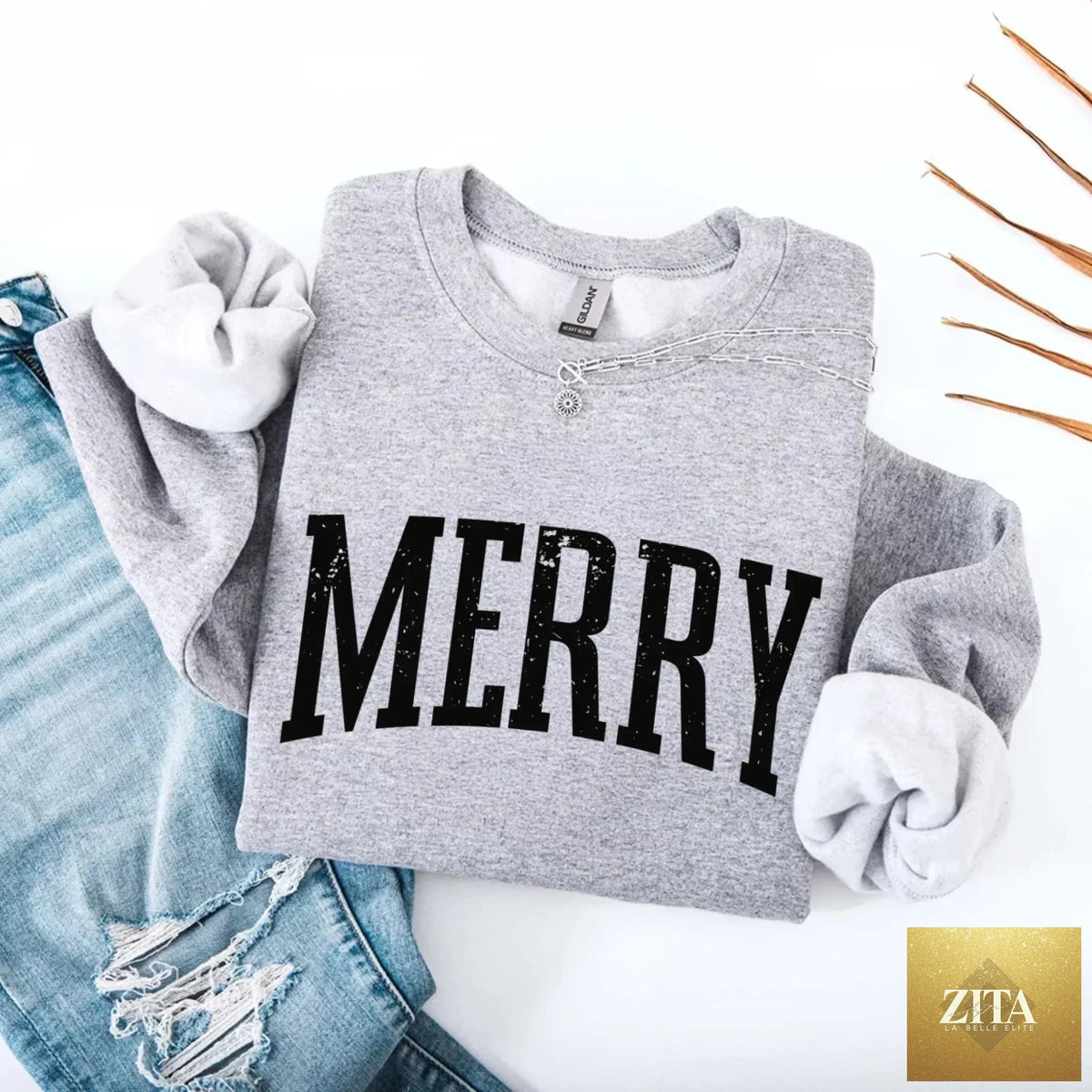 Retro Merry Christmas sweatshirt for women by Adorb Custom Tees, featuring festive holiday design on a cozy sweater.