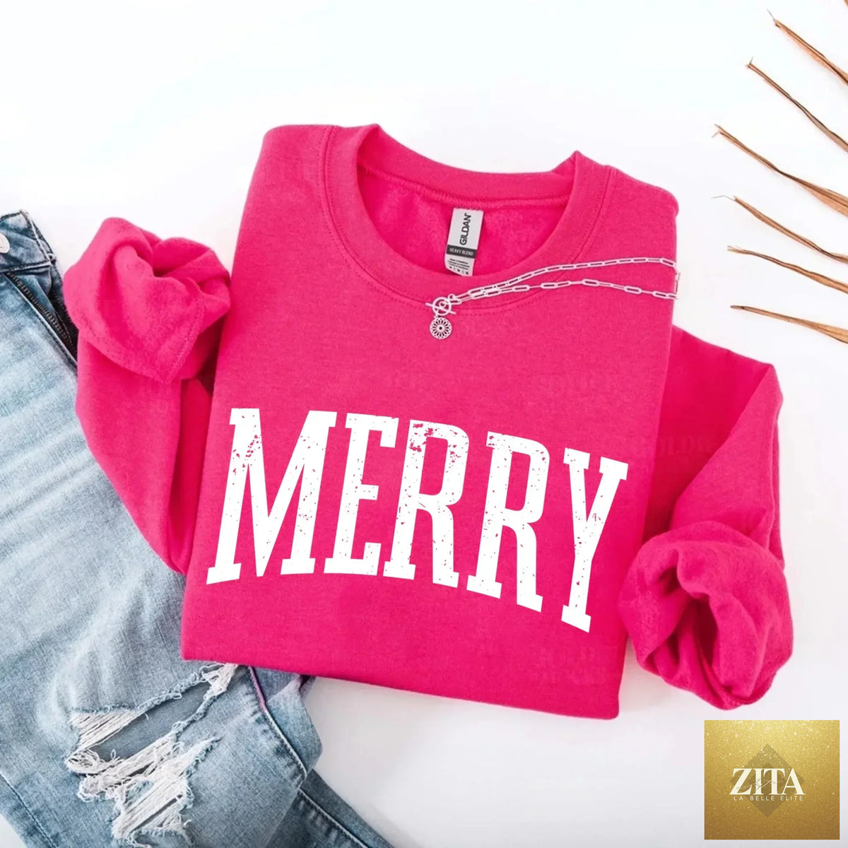 Retro Merry Christmas sweatshirt for women by Adorb Custom Tees, featuring festive holiday design and cozy sweatshirt style.