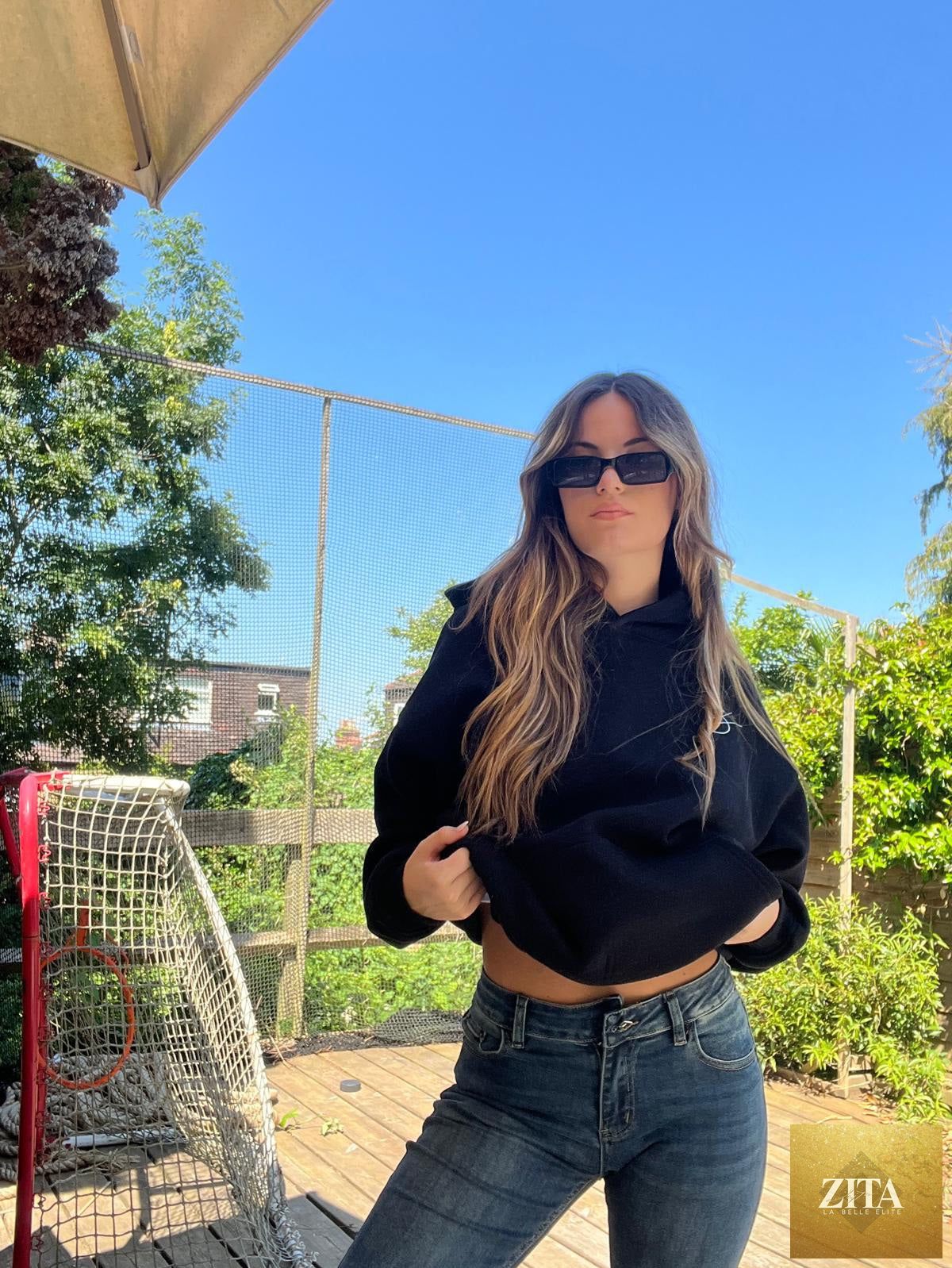 Zita La Belle Elite Charlotte Summers hoodie in soft fabric with a stylish fit, shown in a relaxed pose.