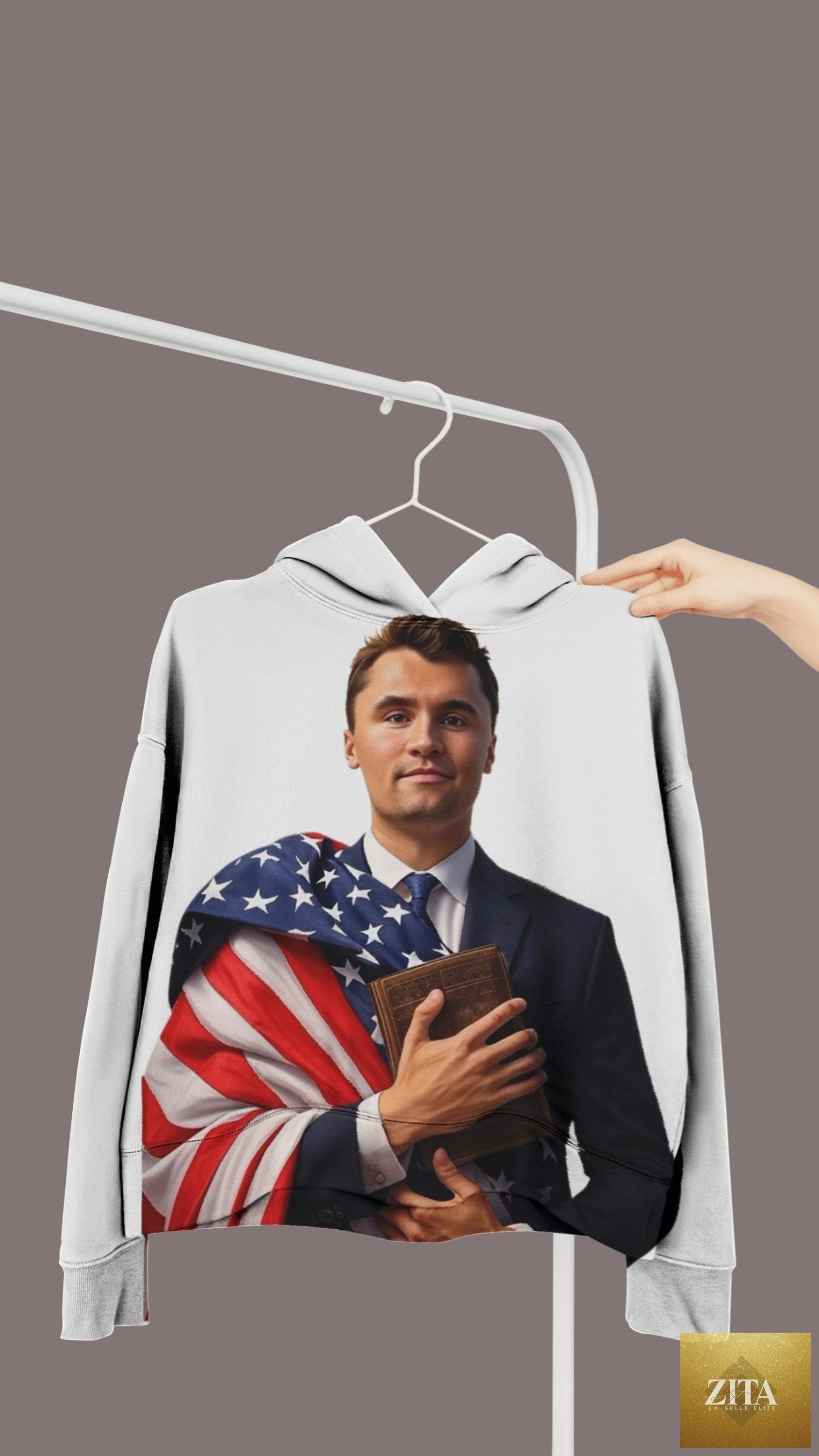 Unisex Charlie Kirk T-Shirt by donjohnbyvictoriacharles featuring a casual fit and graphic design, displayed flat on a white background.