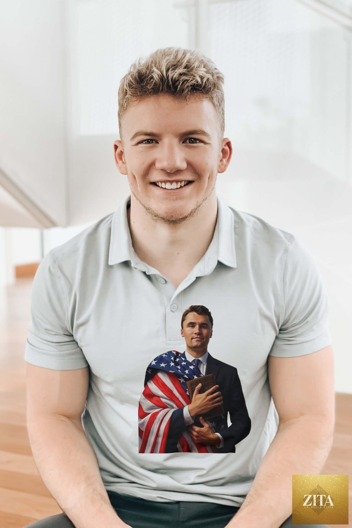 Unisex Charlie Kirk T-Shirt by Zita La Belle Elite, featuring a casual fit with a graphic print on the front.