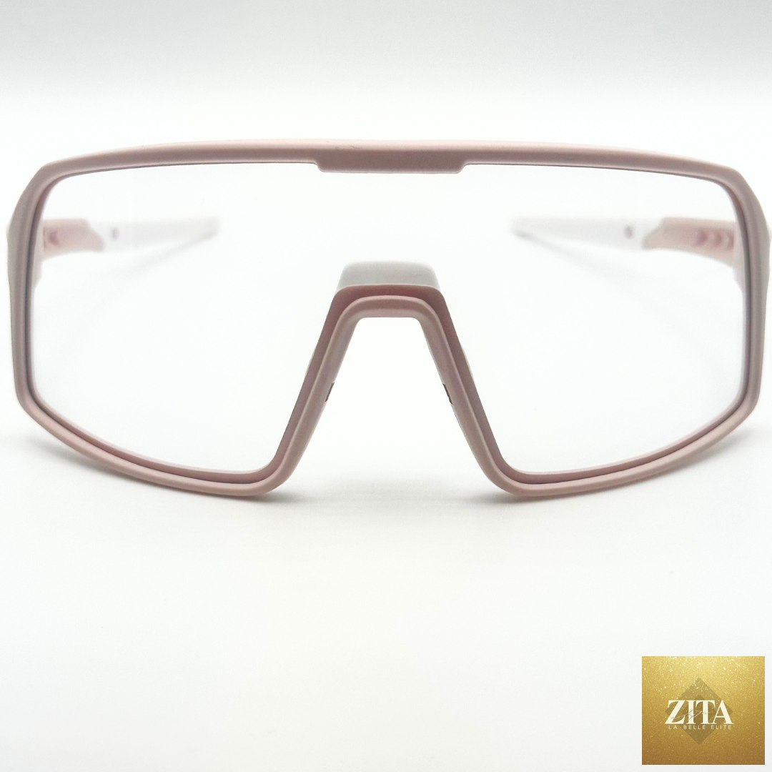 Eastern Outer Mojave sunglasses with photochromic lenses, featuring a stylish rose-colored frame and adaptable lens tint.