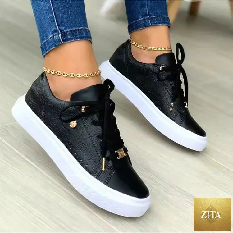 Plus size casual chunky heel women's shoes in neutral tones, stylish and comfortable, by Trendy Attic Store01.