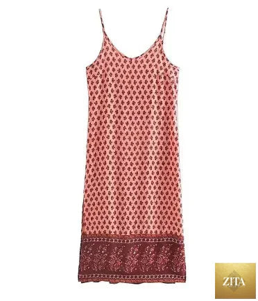 Elegant spring high-end European style V-neck maxi dress for women featuring flowing fabric and sophisticated design.