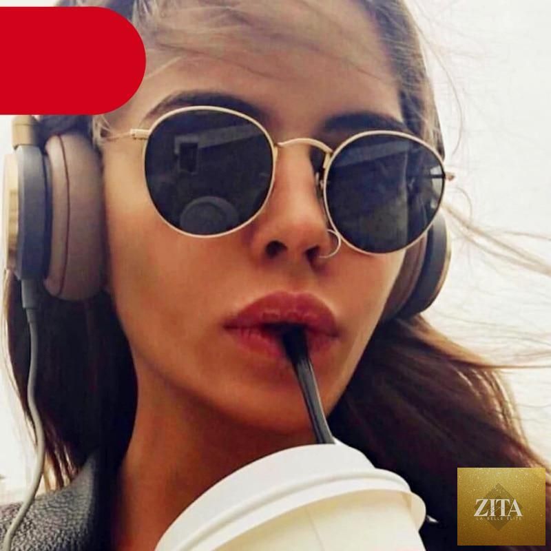 Stevvex round small sunglasses for women and men with UV protection, lightweight design, suitable for driving, fishing, and sports.