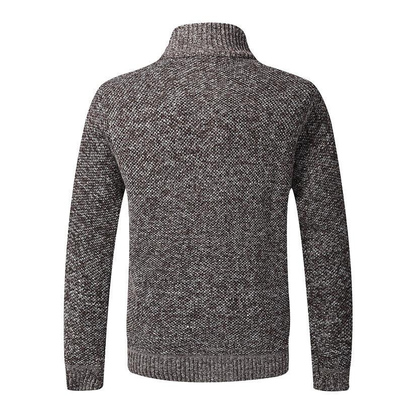 Simple Quality Autumn Winter New Men's Jacket Slim Fit Jacket Slim Fit Thick Sweaters Male Jacket Men Solid Cotton Thick Warm Sweater With Pockets Fashion Warm Cold Weather Classic Jacket