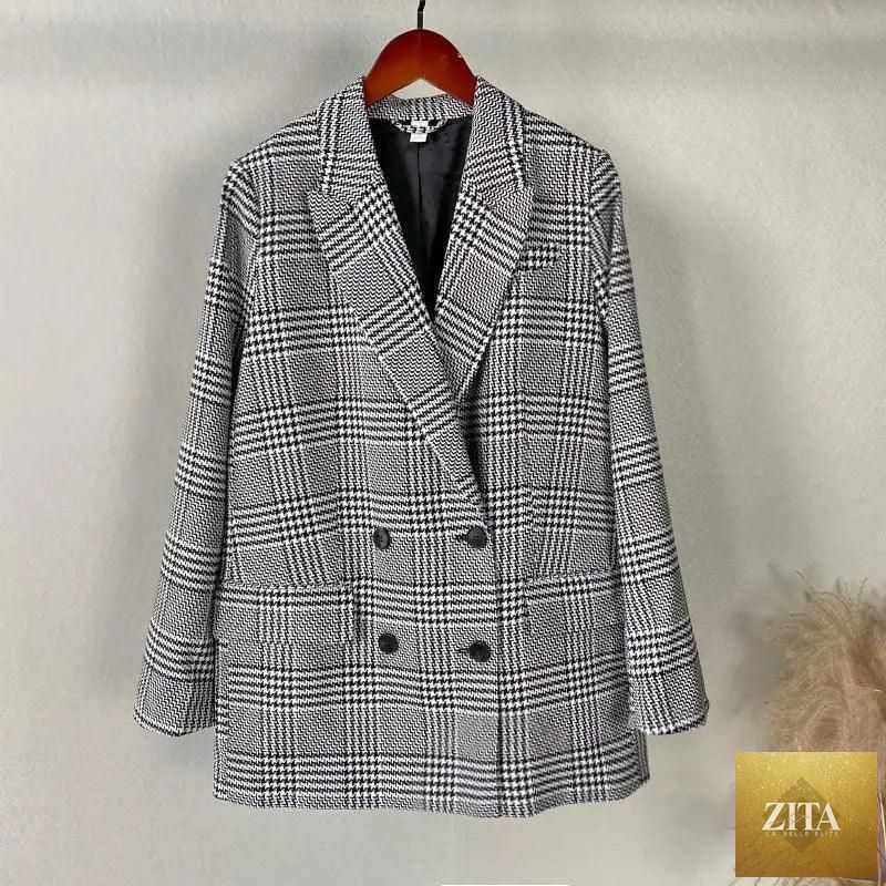 Stevvex women's slim fit dress suit blazer jacket with an oversized vintage style, perfect for fancy occasions and stylish outwear.