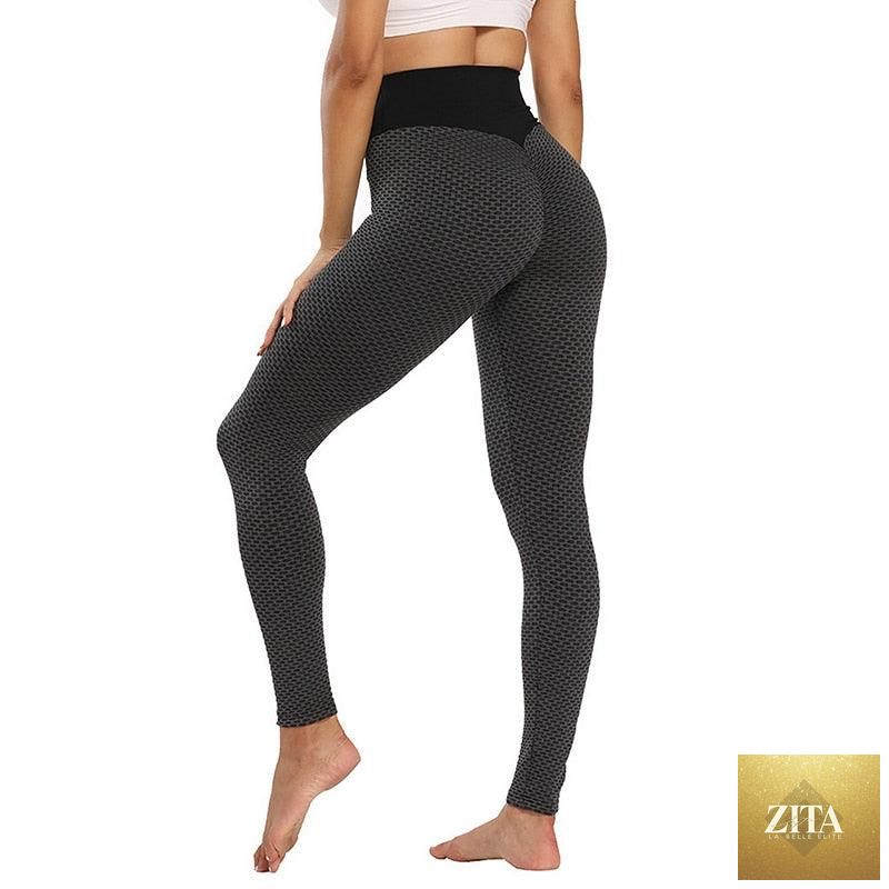 Stevvex women's high-waisted push-up leggings featuring tummy control, suitable for workout, yoga, running, and fitness activities.
