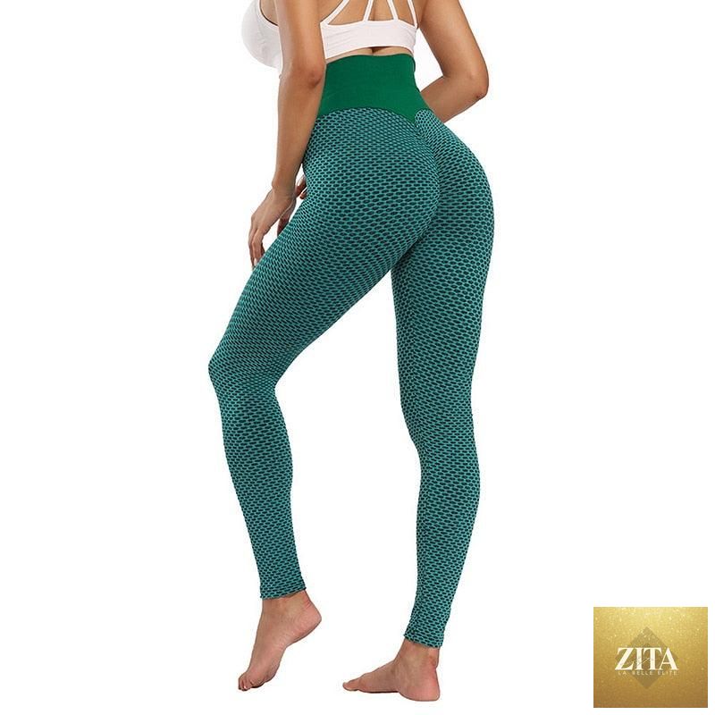 Stevvex women's soft push-up yoga leggings with high waist, tummy control, and sporty design for running, gym, and fitness activities.