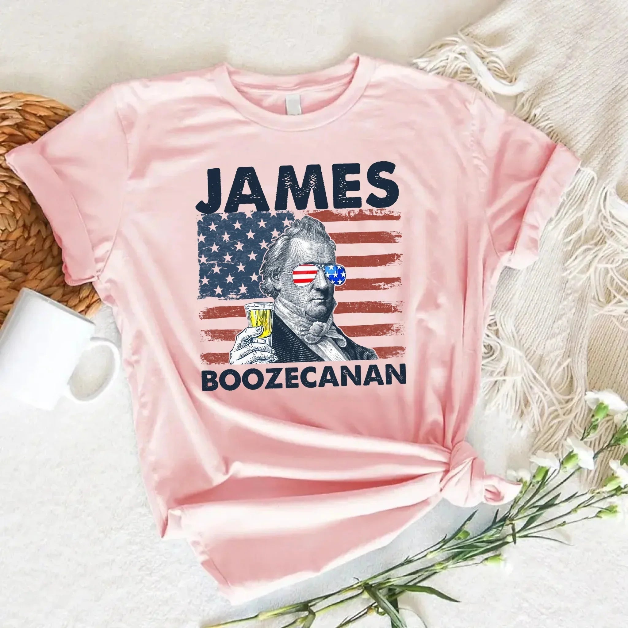 James Boozecanan 4th of July Shirt โ Funny Presidential Drinking Tee