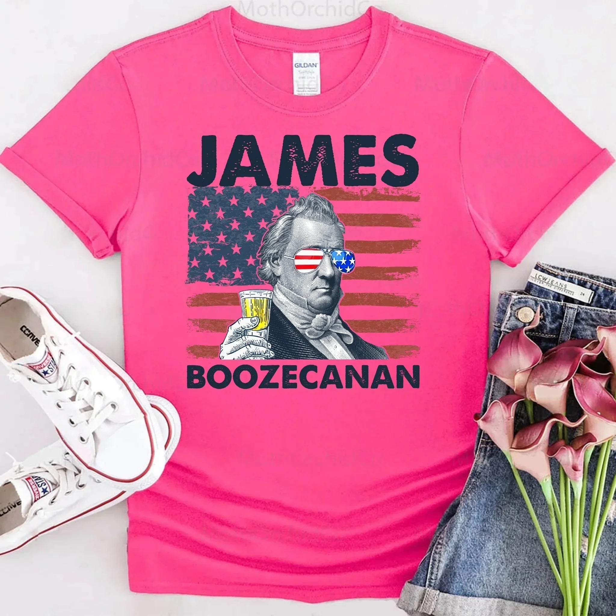 James Boozecanan 4th of July Shirt โ Funny Presidential Drinking Tee