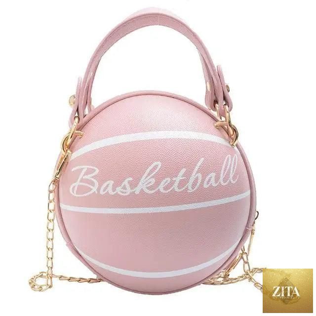 Stunning Ball Purses For Teenagers And Women Stylish Shoulder Bags, Crossbody Chain Hand Bags Personalit Leather Pink Basketball Bag For Females