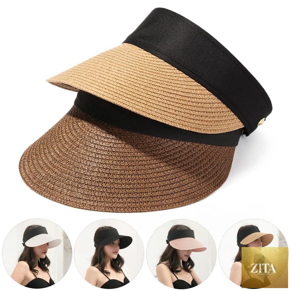 Stevvex wide brim women's summer beach hat, foldable and adjustable, with a casual style and UV protection for outdoor activities.