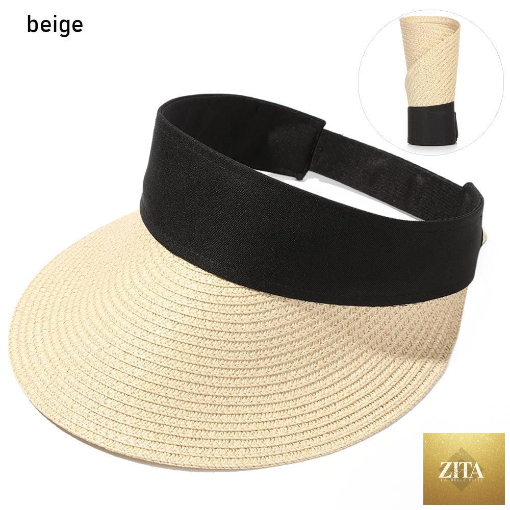 Stevvex wide brim summer women's beach hat, foldable and adjustable for sun protection and casual outdoor wear.