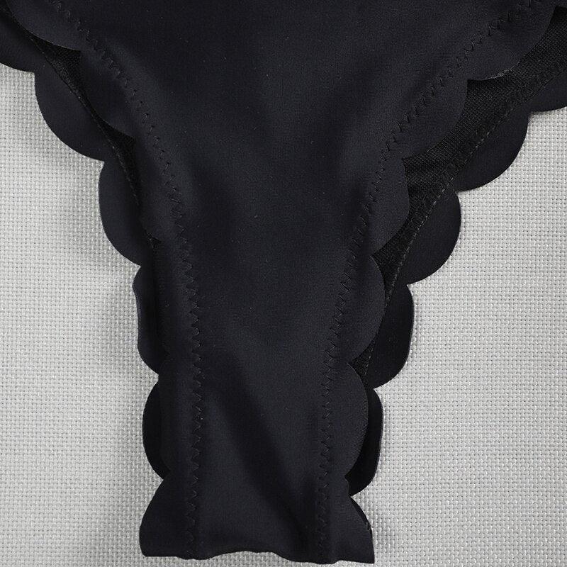 Summer Blue Bikini Women Swimwear Female Swimsuit Women’s Floral Print Lace-up Strapless Padded Comfortable Swimwear Bathing Suit Two-pieces Bikini Set Knotted Bathing Swim Suit