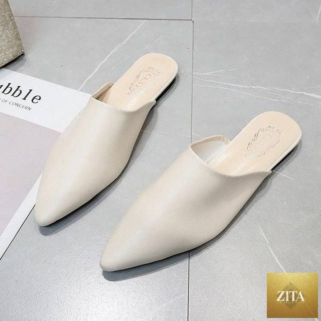 Stevvex summer elegant ladies slip-on flats with square heels, high heels, pumps, mules, and loafers in neutral colors.