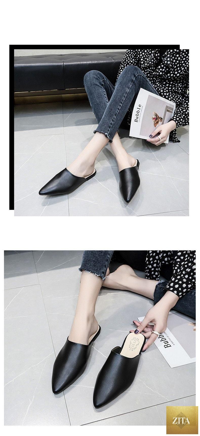 Stevvex summer elegant ladies slip-on flats with square heels, high heels, mules, and loafers, showcasing stylish casual footwear.