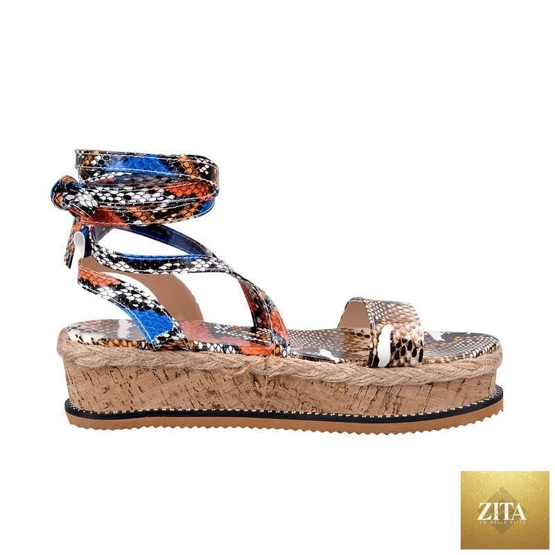 Stevvex women’s summer platform sandals with candy colors, open toe, ankle strap, buckle, slip-on style, espadrille high heel shoes.
