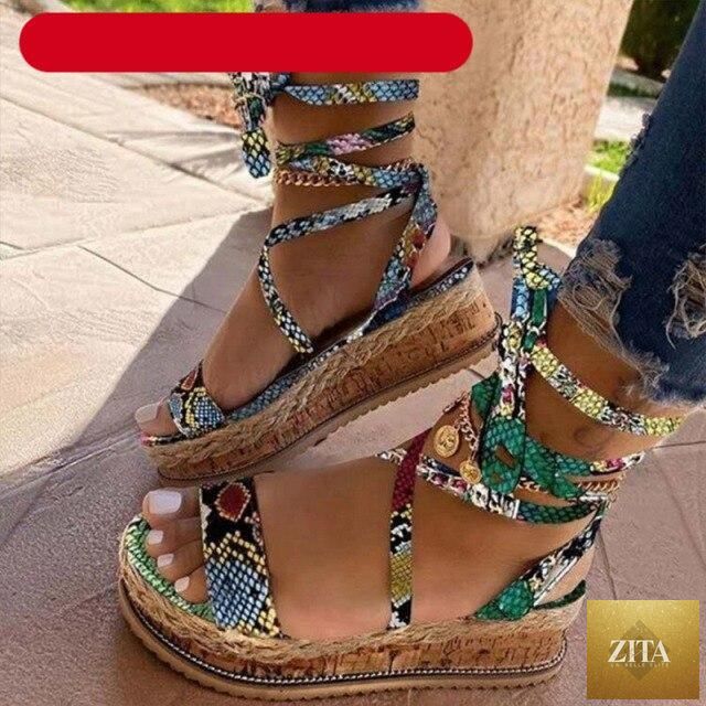 Stevvex women's summer platform sandals in candy colors with open toe, ankle strap, buckle, slip-on style, espadrille design.