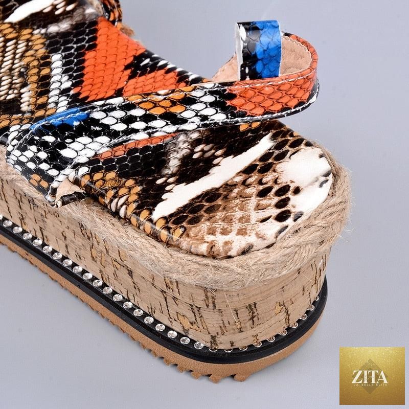 Stevvex women's summer platform sandals with candy colors, open toe, ankle strap, buckle, slip-on design, espadrille style