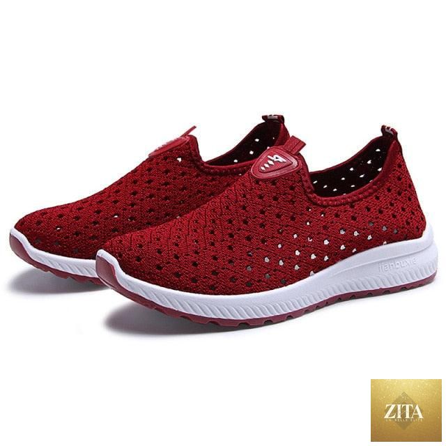 Stevvex summer women's sports espadrilles with breathable mesh, slip-on design, lightweight, comfortable, and non-slip for walking.