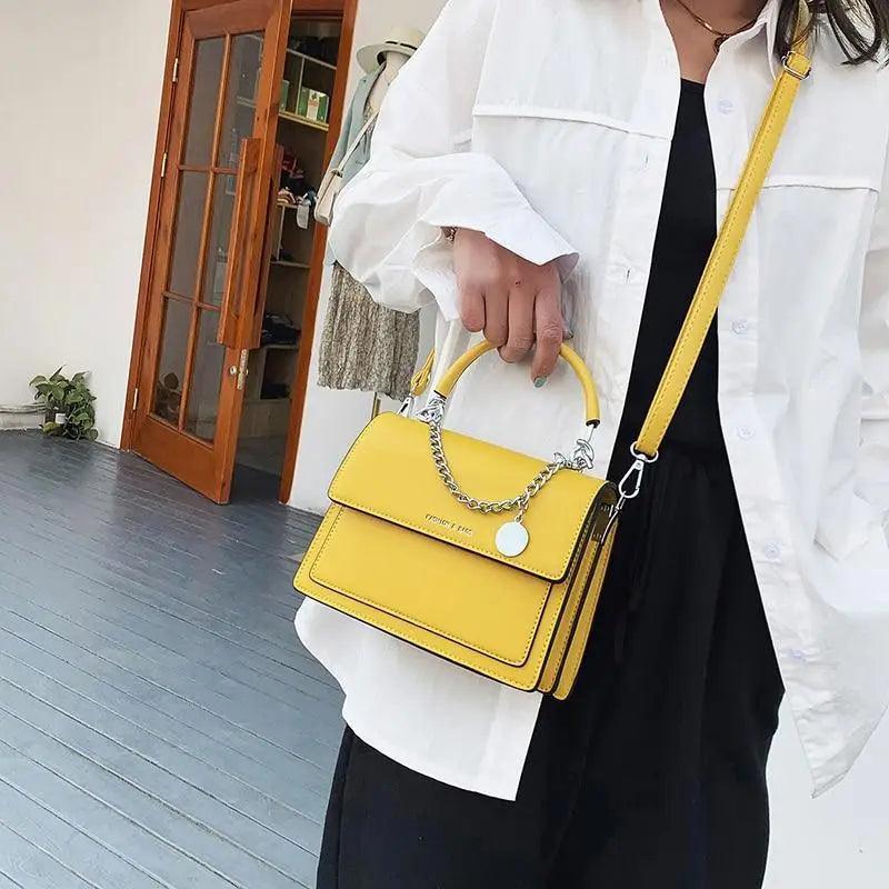 Elegant square handbag by Stevvex made of high-quality PU leather, featuring a stylish design for women’s travel and everyday use.