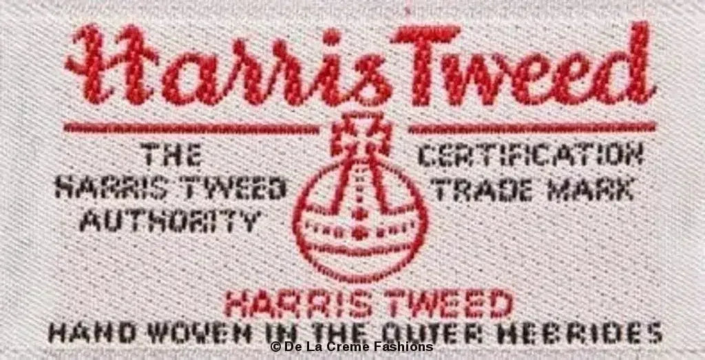 Femstylo Harris Tweed pea coat made of wool and cashmere blend, tailored with a contrast design, stylish jackets and coats.