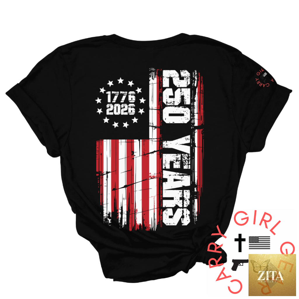 Carry Girl Gear THE 250 TEE, a casual CGG Perfect T-shirt in black with the Carry Girl Gear logo on the front.