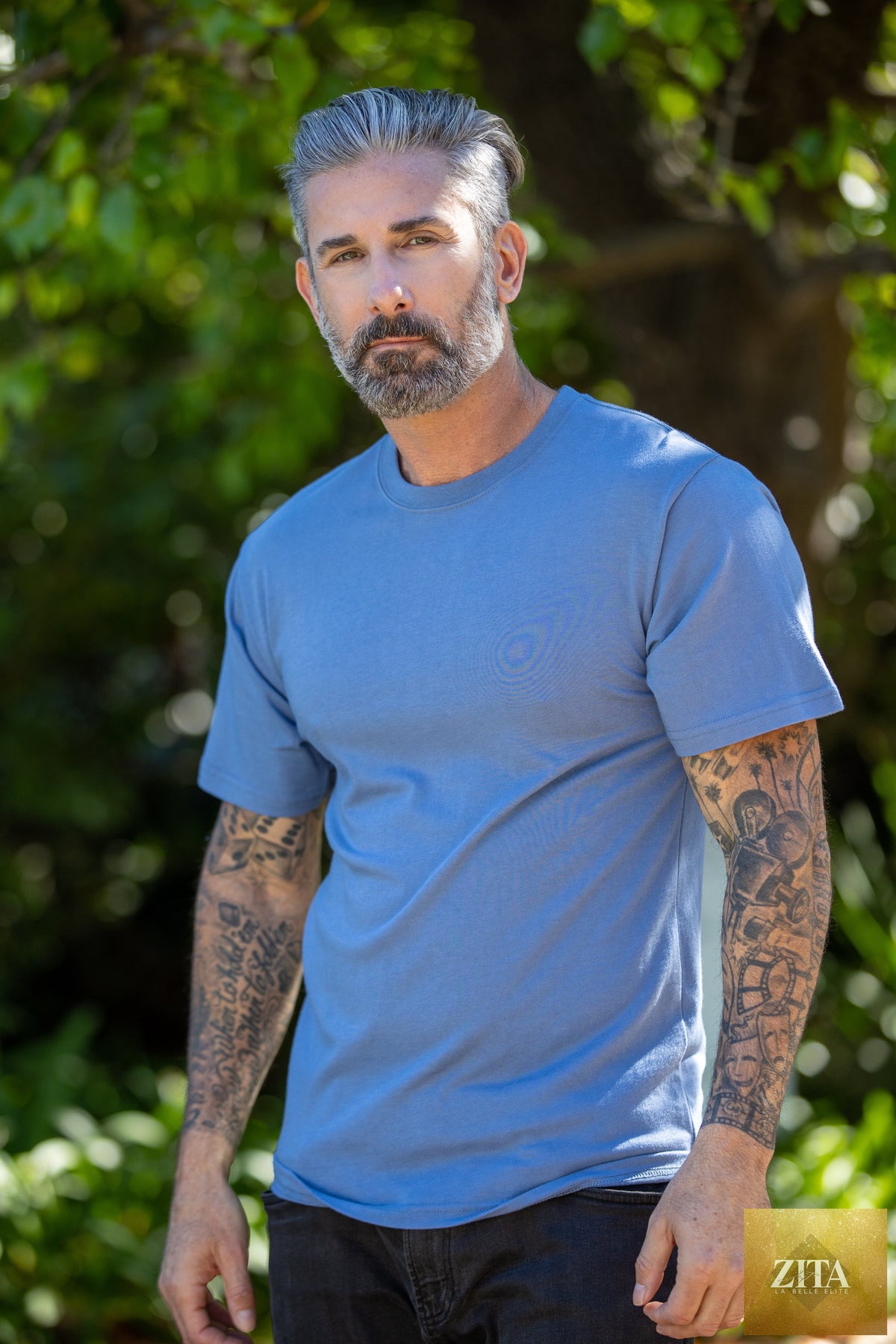 Men's Spun Bamboo short sleeve T-shirt made from bamboo viscose and organic cotton, featuring a classic cut and comfortable fit.