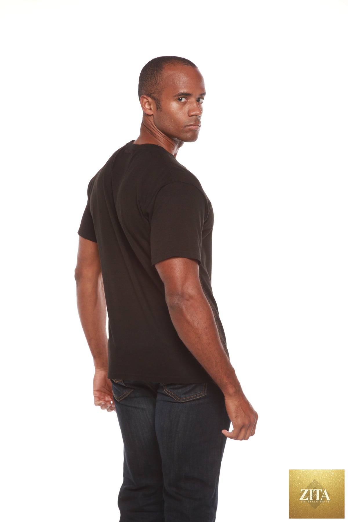 Men's bamboo viscose organic cotton short sleeve T-shirt by Spun Bamboo, classic cut, soft fabric, comfortable fit.