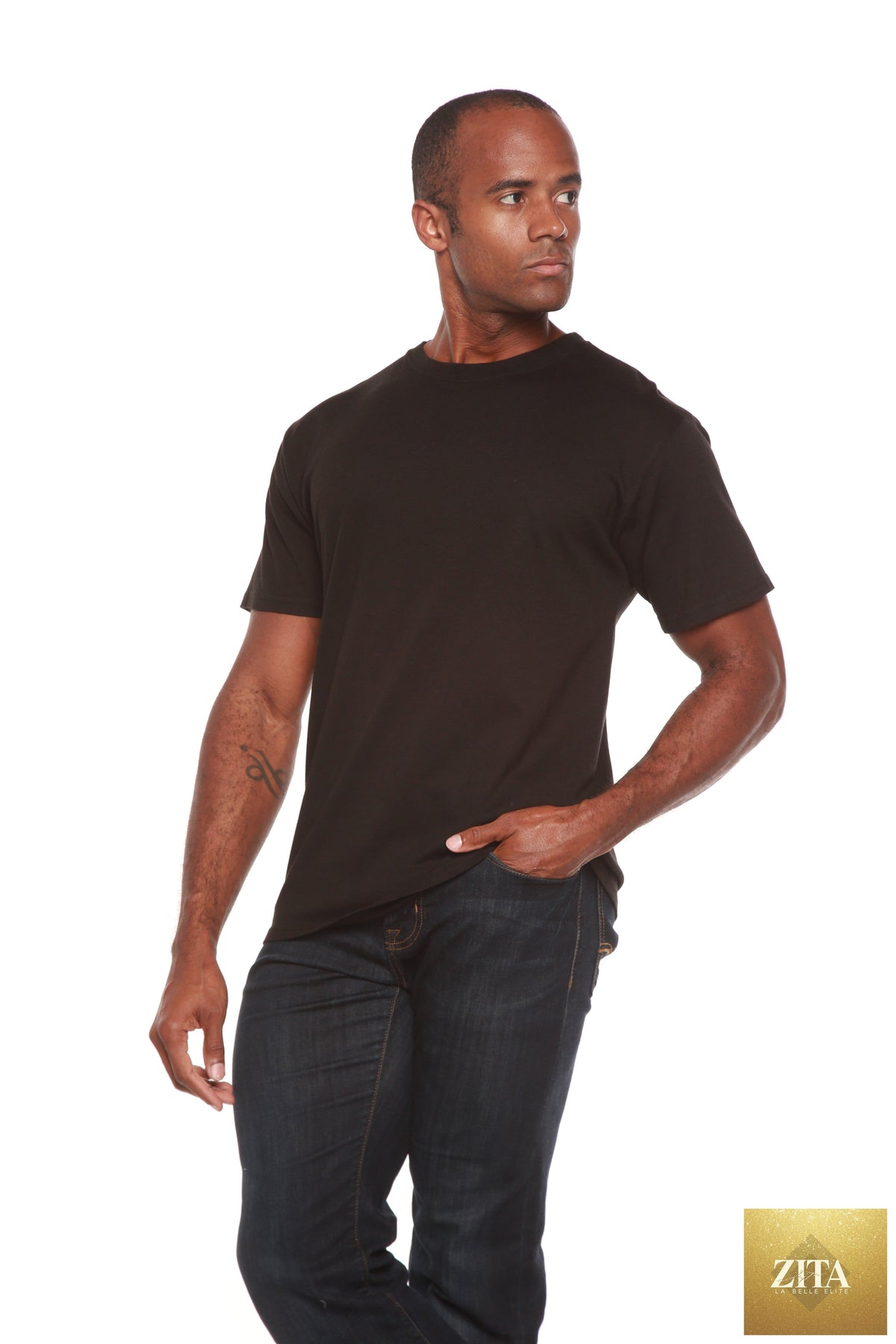 Men's Spun Bamboo short sleeve T-shirt made from bamboo viscose and organic cotton, classic cut, soft and breathable fabric.