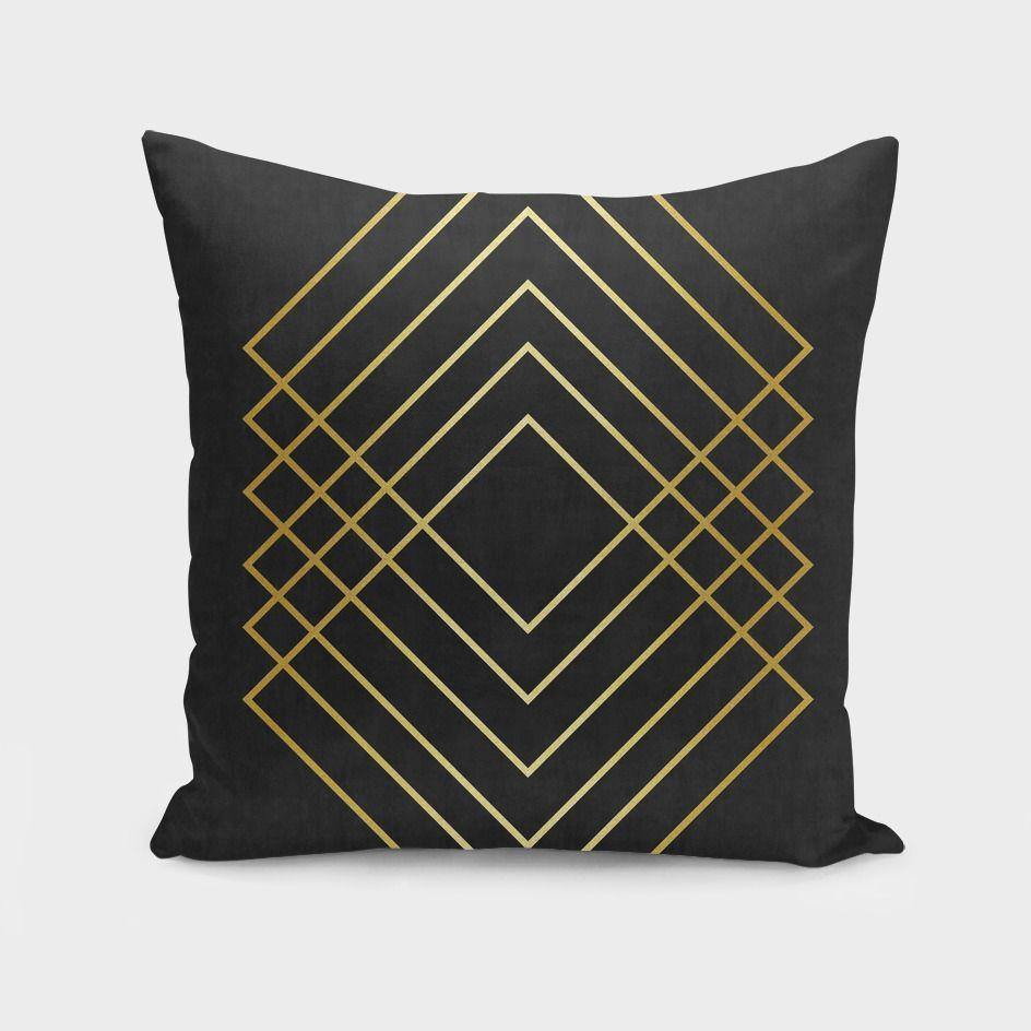 Minimalist and golden art I Cushion/Pillow Scorpius