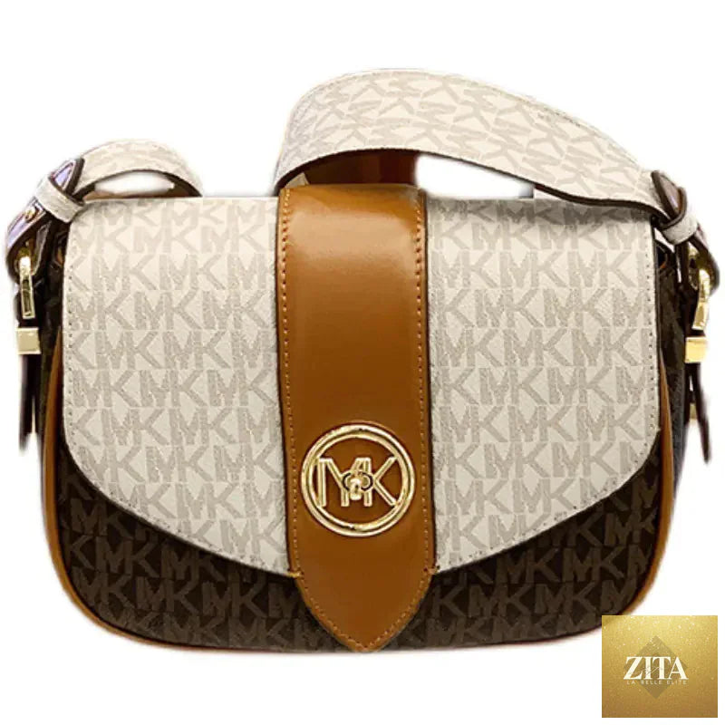 Women's leather saddle bag purse from Trendy Attic Store01, featuring a stylish design with a top handle and adjustable strap.
