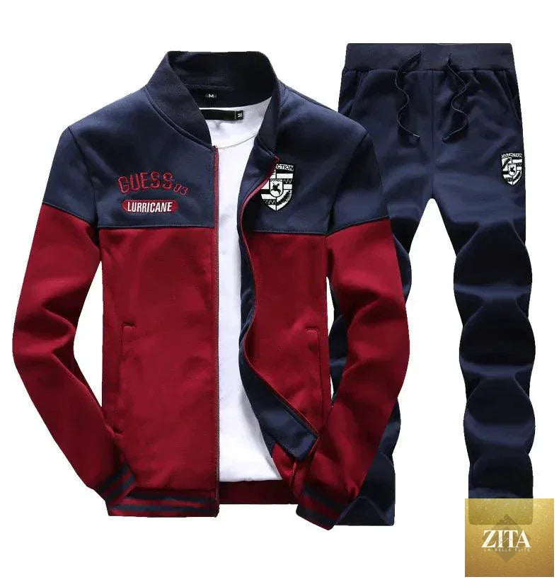 Mandotos men's casual pants and sweater set, comfortable two-piece outfit with relaxed fit and stylish design.