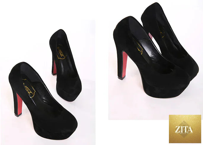 Stylish women's Princess high heels with chunky platform design, featuring a trendy and elegant look by Trendy Attic Store01.