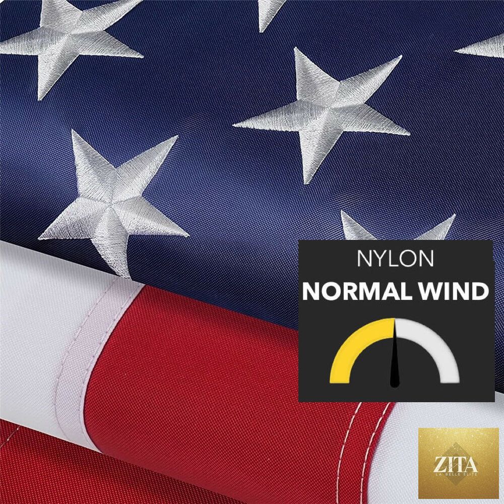 Durable U.S. Endura-Nylon flag from Flags Unlimited, featuring vibrant colors and detailed stars and stripes design.