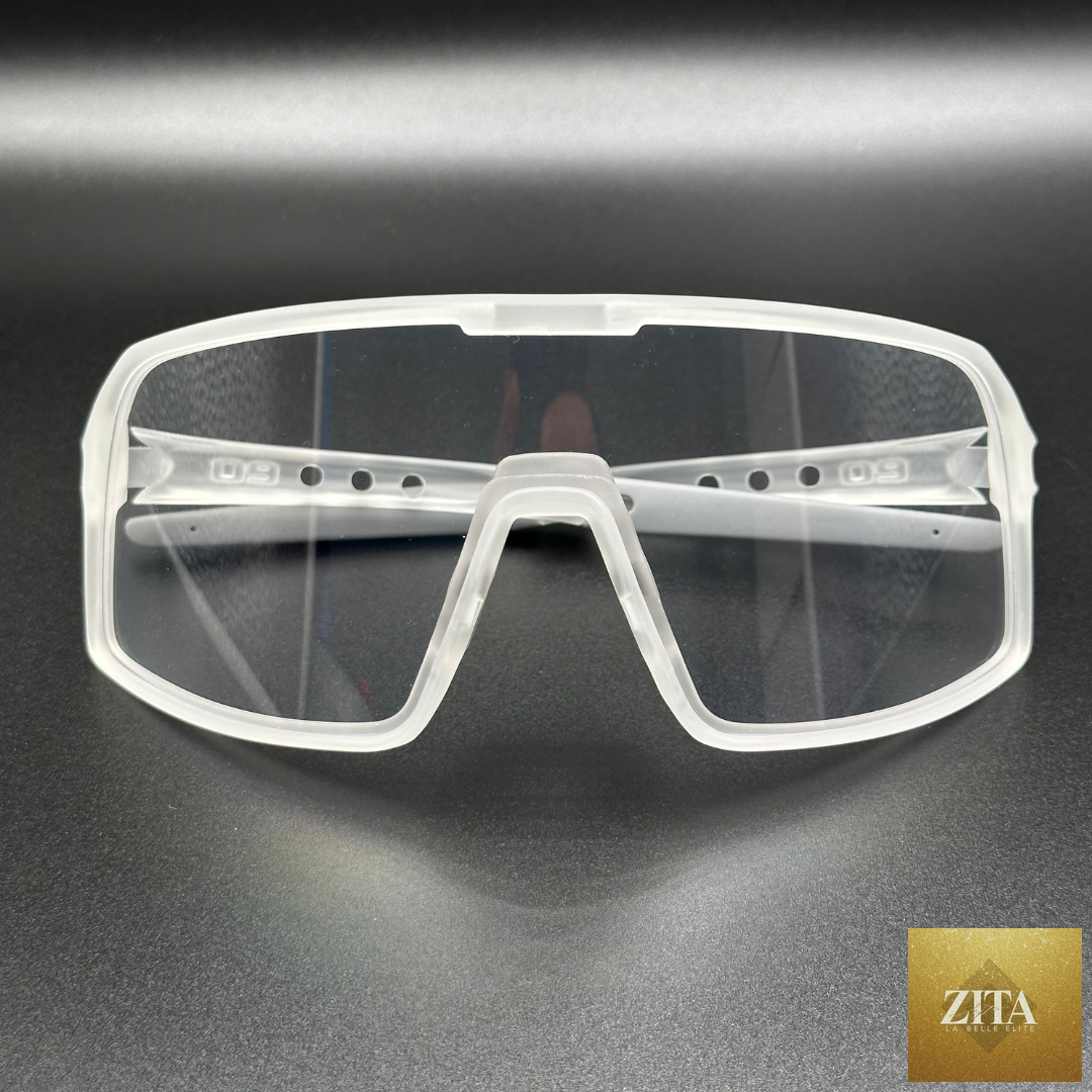 Eastern Outer Mojave sunglasses with photochromic lenses, featuring sleek vapor-colored frames and straight-on view.