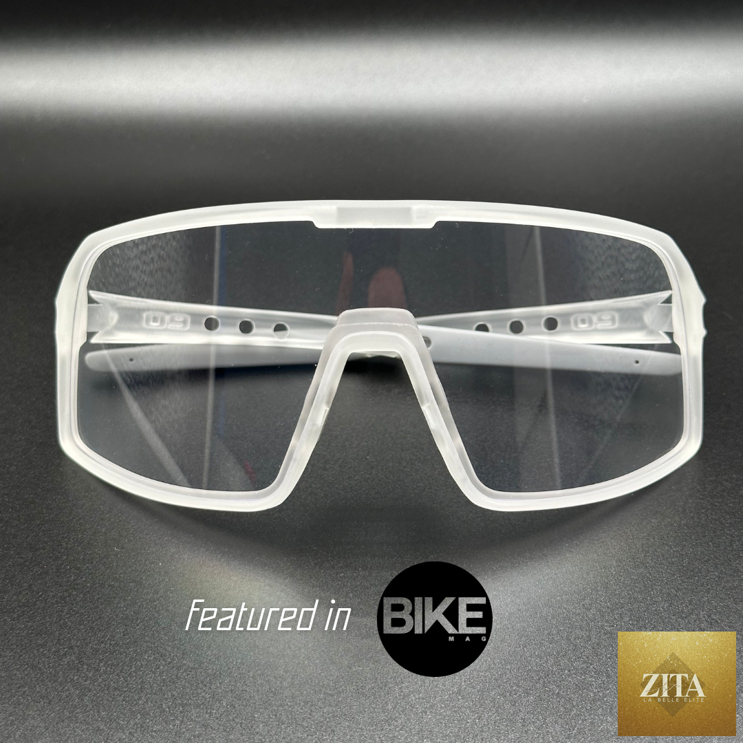 Eastern Outer Mojave sunglasses with photochromic lenses, featuring sleek vapor-colored frames and clear lens view.