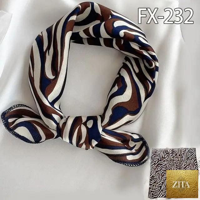 Printed square silk scarf for women by Stevvex, versatile accessory for neck, hair, or shawl styling.
