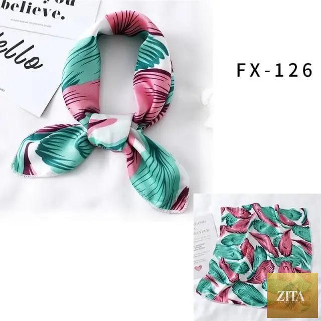 Stevvex square silk scarf with a fashionable printed design, versatile for neck, hair, or accessory use.