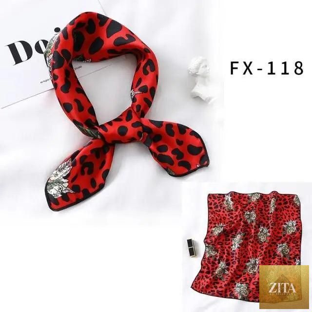 Stevvex versatile square silk scarf for women, printed small neck scarf, perfect as a hair band, bandana, or shawl accessory.