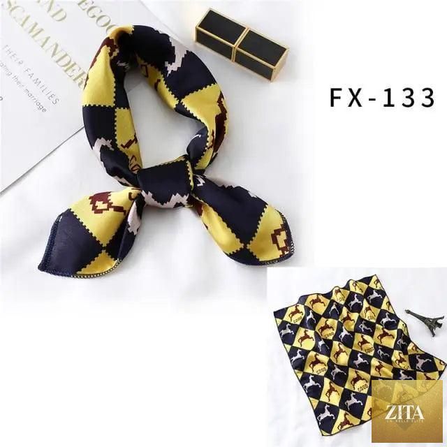 Stevvex square silk scarf for women with colorful printed design, versatile for neck, hair, or shawl styling.