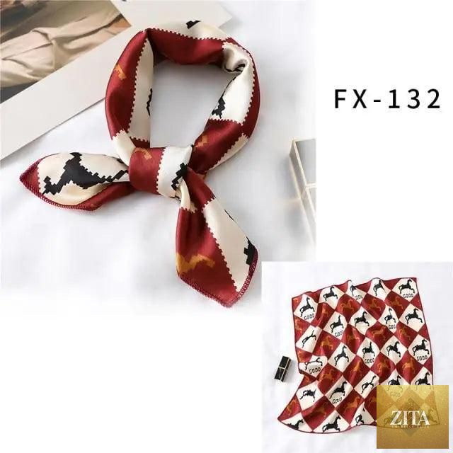 Printed square silk scarf for women by Stevvex, versatile accessory for neck, hair, or shawl styling, with fashionable design.