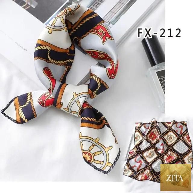 Stevvex square silk scarf for women with colorful printed design, versatile accessory for neck, hair, or shawl styling.
