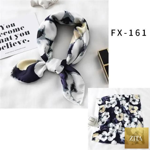 Stevvex square silk scarf with fashionable printed design, small neck size, versatile for women as a hair band, bandana, or shawl.