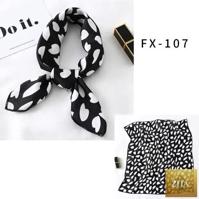Stevvex square silk scarf for women with fashionable printed design, versatile size, ideal as a neck scarf or hair band.